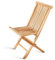 XXS® Möbel Gartenstuhl Menorca hochwertiges Teak Holz natürliches Design zusammenklappbar Oberfläche geschliffen widerstandsfähig