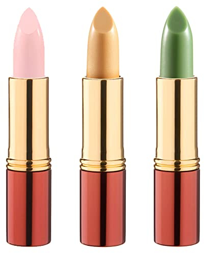 IKOS Lippenstift 3er Set: der denkende Lippenstift weiß/perlmuttrosa + grün/nachtrosa + gelb/apricot