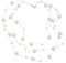 Bling Jewelry Sfumature Di Bianco Multi Filo Di Pesca Linea D'Acqua Dolce Coltivato Collana Illusione Perla Per Le Donne Matrimonio Damigella D'Onore Festa Formale