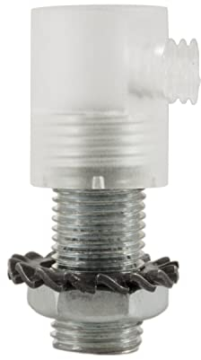 Serre-câble cylindrique en plastique avec tige, écrou et rondelle - Transparent