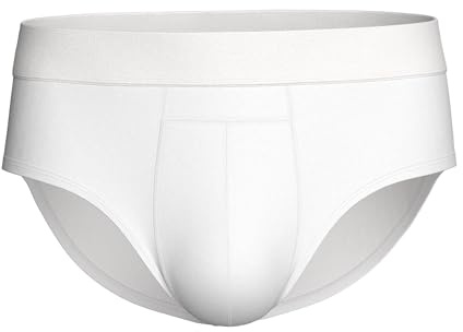 PROTECHDRY - Washable Urinary Incontinence Cotton Brief Underwear for Men with Front Absorbent Area, White X-Large, 39-41 Waist