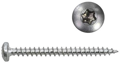 Panhead Lot de 100 vis à bois Torx A2 5 x 40 mm