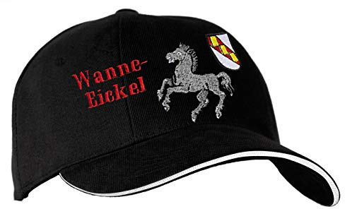 Fan-O-Menal Baseballcap mit Einstickung - Wanne-Eickel - 68645 schwarz
