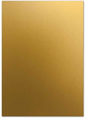 25 Stück Bastel-karton - Bastelbögen A4 - Gold metallic - DIN A4 - stabile 250 g/m² - Einzelkarte - Einladung