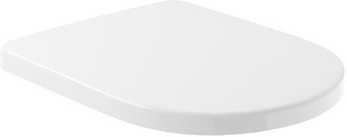 Villeroy & Boch Architectura WC-Sitz XL, Toilettendeckel mit Absenkautomatik, abnehmbarer Toilettensitz aus bruchsicherem Duroplast, Klodeckel Original Ersatzteil, D-Form, Weiß Alpin, glänzend