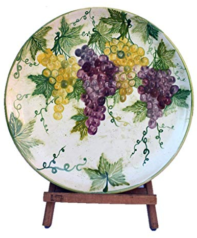 Piatto da muro Linea Uva Ceramica Handmade Le Ceramiche del Castello Nina Palomba 100% Made in Italy