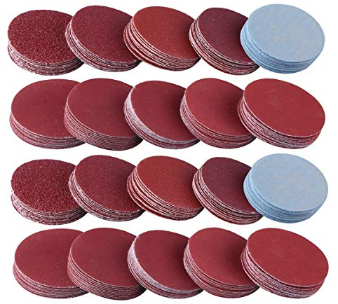 VÉZAAR 75mm Disques abrasifs grain 80 100 180 240 600 800 1000 1200 2000 3000 disques de ponçage papier, 200 Pièces