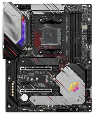 QWEOWW Placa Madre Fit For ASRock B550 PG Velocita B550 con zócalo AM4 ATX for AMD Ryzen 5600X, 5800X y 5900X DDR4 2.5GLAN + WiFi 6 PCIe4.0 ARGB M.2 Kit(Motherboard+CPU)