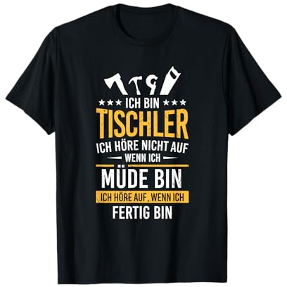 Ich Bin Tischler Elektriker Schreiner Handwerker Kettensäge T-Shirt