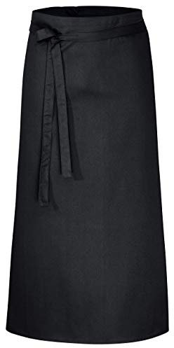 DESERMO 5er Set Premium Vorbinder 100cm x 100cm (L X B) - Hochwertige Profi-Schürze für Frau und Mann - Innovative Mischung aus Baumwolle und Polyester - 220g/m² (Schwarz)