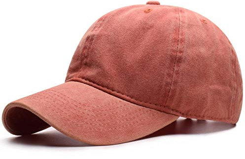 Herren Kappe Cap Einfarbige Herrenmützen Waschbare Baumwolle Verstellbare Baseballkappe Damen Outdoor Sports Snapback Cap Casual Sun Dad Hüte 56Cm Bis 60Cm Orange
