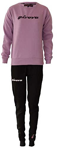 TUTA DONNA 104 G/COLLO CON PAILLETTES IN FELPA VIOLA/NERO Tg. L