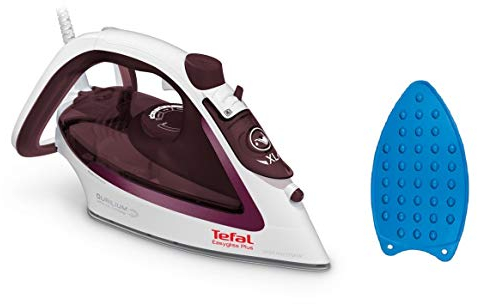 Tefal Dampfbügeleisen mit Silikonablage, Selbstreinigungsfunktion, Abschaltautomatik, Anti-Kalk-System, 2400 Watt, Kraftvoller Dampfstoß von 190 g/min, Tropfstopp, Erstklassiges Bügelergebnis