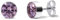 TIABELLE – Ohrstecker RISE aus Titan mit funkelnden Swarovski® Zirconias – Silberfarbene Ohrringe für Damen – allergenfrei & hautverträglich – Handmade in Germany (MAXI | 6,8mm ø | Pink)