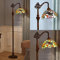 LED Tiffany Wohnzimmer Stehleuchte Mit Schalter Retro Stehlampe mit Libelle Buntglasschirm Vintage Stehleuchte für Schlafzimmer Cafe E27 Ø30CM verstellbare Buntglas Lampenfassung 165CM MAX40W …