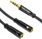 SOLMIMI Headset Adapter 3.5mm TRRS Klinkenstecker auf 2 TRS Klinkenbuchse Kopfhörer Mikrofon Y Adapter für PC Headset, kompatibel mit Handy, Laptop, PC und Gaming Konsole - 1 Meter