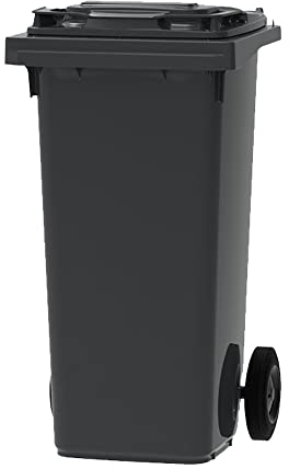 ESE Poubelle Conteneur à déchets 120L + Couvercle gris