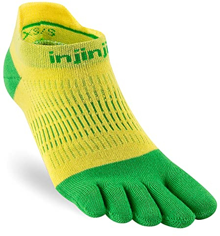 Injinji Women's Run Lightweight No-Show (X-Small/Small, Citrus), Citrus, Small