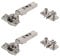 2 x siwitec Blum CLIP top BLUMOTION 110° Scharnier zum Anschrauben mit Feder, Softclose, vernickelt, Eckanschlag, inkl. Exzenter-Kreuzmontageplatten