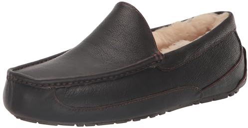 UGG Men's Ascot Slipper, Dark Spice, 12 Wide