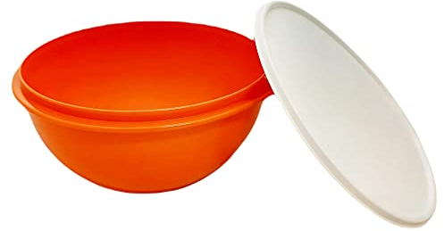 Tupperware Maximilian Mixing Bowl 3.0 L Orange White Maxima Salad Bowl