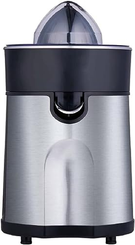 alpina Elektrische Zitruspresse SG-85W-2017-230V - Orangenpresse - Inkl. 2 Presskegel für verschiedene Früchte - BPA-frei - Schwarz/Grau