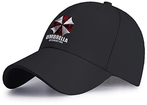 FLOATING Herren Baseball Cap - Resident ev-il Cotton Cap Verstellbarem Männer Frauen Outdoor Running Freizeit Hut-Black||57-59cm