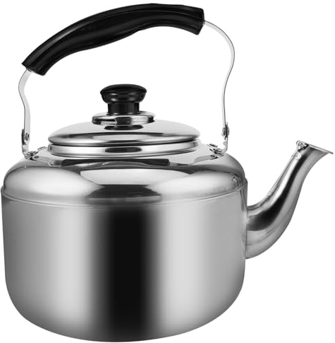 Kichvoe 4L Household Teakettle Whistling Tea Kettle Water Boiled Pot Stainless Steel Tea Pot Stovetop Water Boiler Kettle for Stovetop Induction Stove Top
