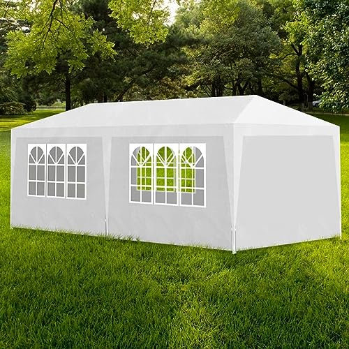 GuyAna Carpa de Fiestas Blanca 3x6 m Garaje Exterior para Coche Carpa Camping Carpa Impermeable