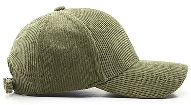 Cordhut, niedriges Profil, einfarbig, Baseballkappe, Sonnenhut, verstellbar, für Damen und Herren, Grün , M/L