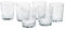 RIO di Q.b. by MOPITA, Set 6 Bicchieri Tumbler in Vetro Trasparente, Capacità 345 ml, Linea Squadrata dal Design Contemporaneo e Elegante, Lavabile in Lavastoviglie, 6 Pezzi