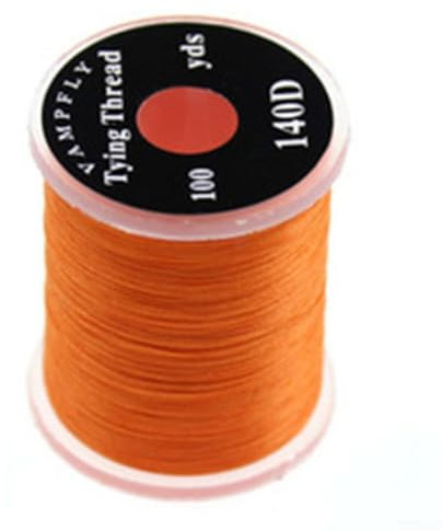 Zoegneer Filo in poliestere per legare mosche per pesca a mosca, kit di materiali per la costruzione di mosche, filo da 100 m (arancione)
