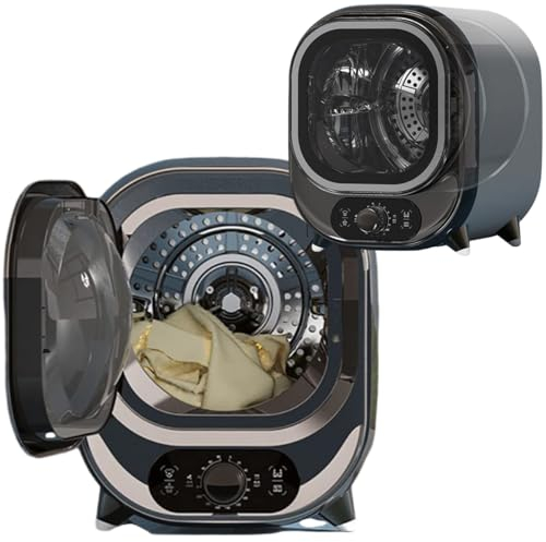 Asciugatrice elettrica per interni, piccola asciugatrice elettrica, capacità 18 litri, asciugatura tridimensionale ad aria calda e fredda, 35 dB, controllo a doppia temperatura/manopola,BlueA