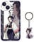 ALcoRy Anime Phone Case Compatible with iPhone 11, Cute Shinobu Cartoon Case with Kawaii Keychain，Soft TPU Protective Cover for Girls Boys Kids (11,Shi)