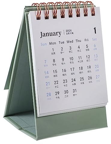 EXCEART Tischkalender 2024 Drehbar Kalender Kalender Für Den Täglichen Gebrauch Notiz-tischkalender Monatskalender Für Büro Und Zuhause Standkalender
