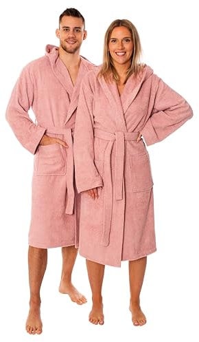 Lavea Mexico – Bademantel Damen & Herren aus 100% Baumwolle – weicher Frottee Morgenmantel mit Kapuze, Unisex Design, Ideal für Sauna & Zuhause, saugstark & pflegeleicht