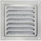 Rejilla de Ventilación de Aluminio Anodizado, Parrilla de Ventilación con Red Contra Insectos, Salida de Ventilación Interior/Exterior, Difusor de Aire con Malla Protectora. (12,5 x 12,5 cm)