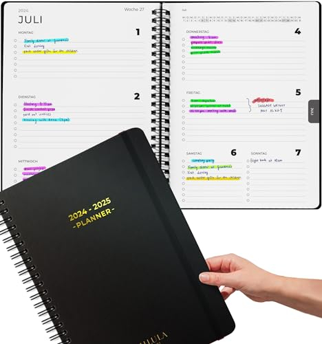 Terminplaner 2024/2025, Kalender 2024/2025 Buchkalender A4 - Minimalistischer Planer 2024/2025 als Ringbuch Wochenplaner, Terminkalender 2024/2025 Für mehr Organisation