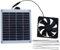 Yianyal Solar Fan for Outside Dog Kennel | Outdoor Silent Solar Fan | Energy Saving Exhaust Fan, Dustproof Pet Houses Fan for Walls, Pet Cages, Railings