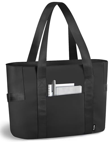 Prite Laptop Tote Bag for Women Waterproof Shoulder Bag with 16 inch Computer Compartment for Work School Travel