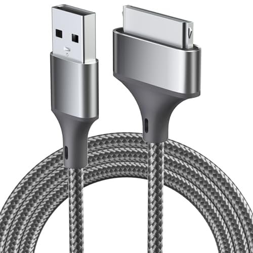 Obllemn Phone 4S Câble, Cable USB Câble 30 Broches, Fil tressé en nylon de 100 cm de large Compatible avec Phone 4 4s, Phone 3G 3GS, Pad 1/2/3, Pod Touch 4/3/2/1, Pod Classic 3/2/1