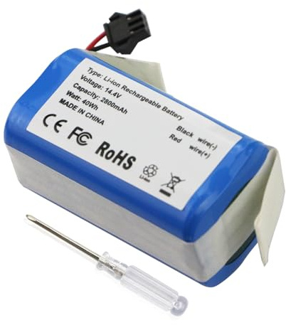ANTIEE Vacuum Cleaner Battery Compatible with Coredy R750-1600Pa R300 R3500 R3500S R550 R580 R600 R650,Ionvac SmartClean 2000 V4,Tesvor M1 N1 S3 T8 X586 X500 Robots domestiques ménagers 14.4V