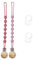 2 Pezzi Catenella Portaciuccio in Silicone,Set Catenelle per Ciuccio con 2 Pezzi Ciuccio Clip Adattatore, Portaciuccio Senza BPA,Catenelle per Ciuccio con Adattatore (Rosa e Rosso)