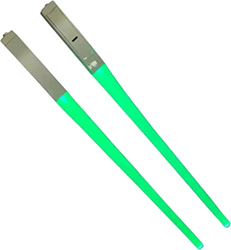 1 paio di bacchette, bacchette a spada laser illuminate, riutilizzabili, a LED, per casa, feste (verde)