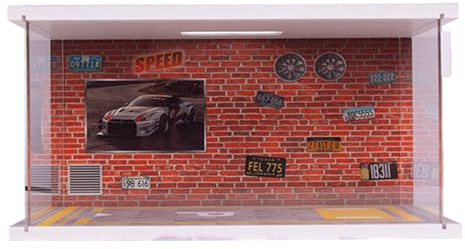 Modèle de garage - Score de stationnement de voiture, Modèle de scène de stationnement | Augmenter le jouet du modèle de garage 1:32, affichage du modèle de voiture avec scène de stationnement, étui