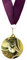 eberin Edle Eulen-Medaille – Die perfekte Auszeichnung für kluge Köpfe Gold Medaille Ø 50mm mit Band Schulabschluss Studium Lehrer-Ehrung Medaille personalisierbar (OHNE Gravur)