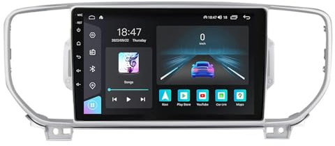 Radio GPS Navegación para coche Android 14 pantalla táctil 9 pulgadas 2 DIN para KIA Sportage 4 KX5(2016-2018) controles volante navegación GPS multimedia Bluetooth cámara AHD(B A1 1 GB+32 GB)