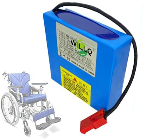 WILLQ Batterie Lithium-ION 24V 8Ah Fauteuil Roulant électrique 8000mAh Batterie Secours Remplacement pour vélo électrique kit Conversion Moteur 0-200 W avec connecteur Anderson