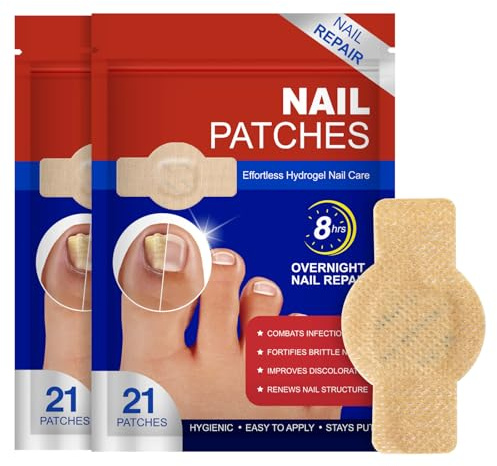 Parches para hongos uñas pies 2Pack – Intensivo y seguro que combate eficazmente hongos uñas pies, restaura uñas dañadas y quebradizas, cuidado completo y reparación visible en semanas