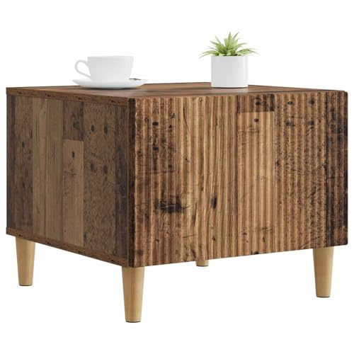 vidaXL Couchtisch mit Schubladen Altholz 49 x 50 x 40 cm Holzwerkstoff, Couchtisch, platzsparendes Design, rechteckig im Vintage-Stil, aus hochwertigem Holz, ideal für Moderne Wohnungen, praktisch
